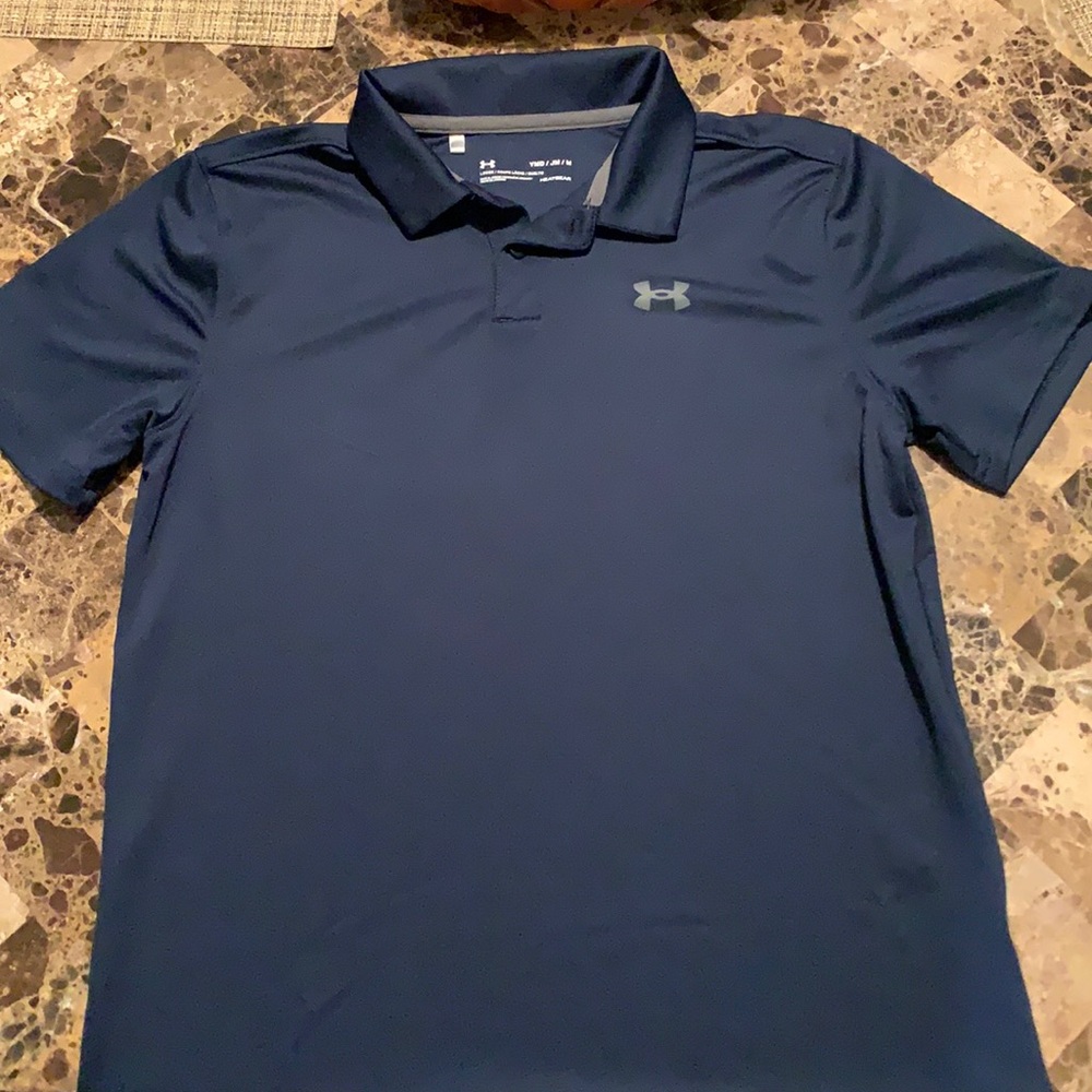 Boys Under Armour golf polo